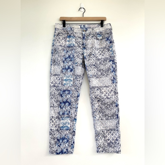 ANTHROPOLOGIE Pilcro Jacquard Spring Summer Pants - Picture 4 of 16